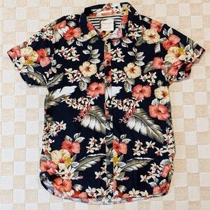 Denim & Flower Navy Floral Men's Shirt Size Small